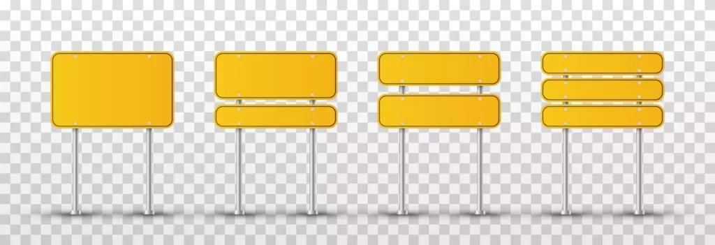 دانلود وکتور ست تابلو های راهنمایی رانندگی