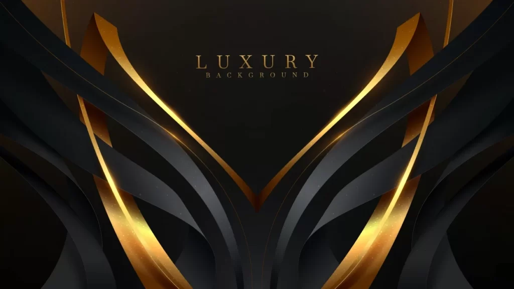 وکتور پس زمینه لاکچری طلایی سیاه