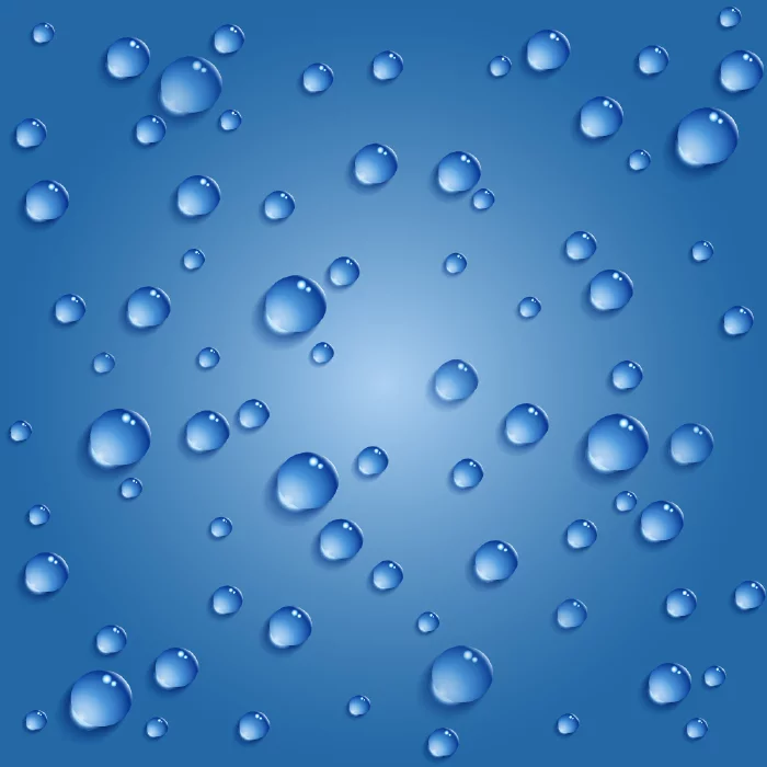 وکتور قطرات باران در پس زمینه آبی رنگ