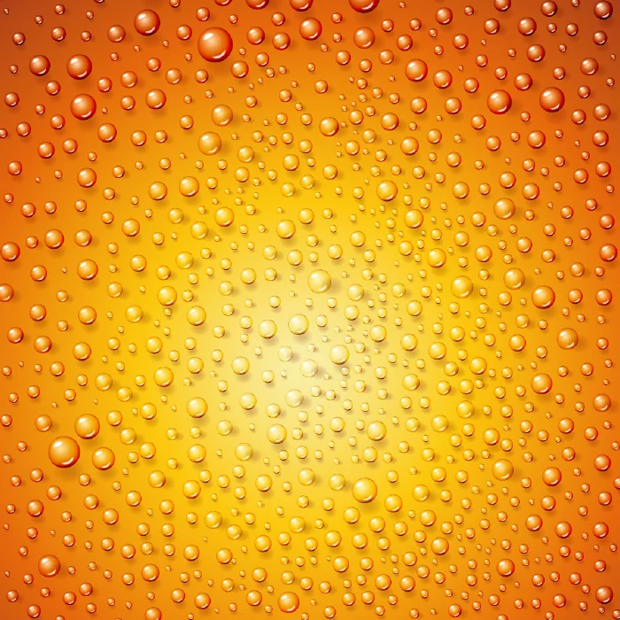وکتور قطرات آب و باران در زمینه نارنجی