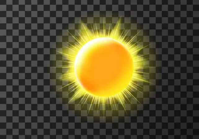 وکتور خورشید سه بعدی
