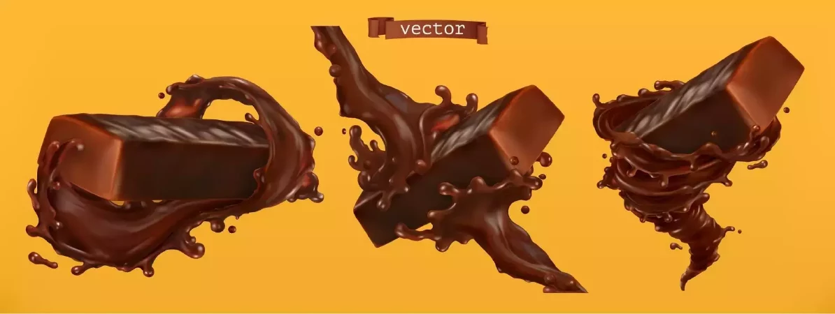 وکتور طراحی تبلیغاتی شکلات