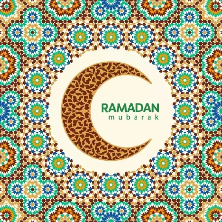 وکتور پس زمینه ماه رمضان سبک سنتی