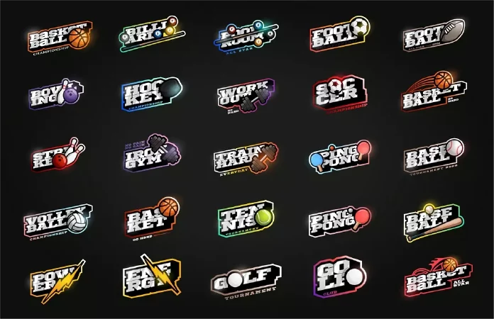 وکتور کلکسیون لوگو و لیبل های ورزشی