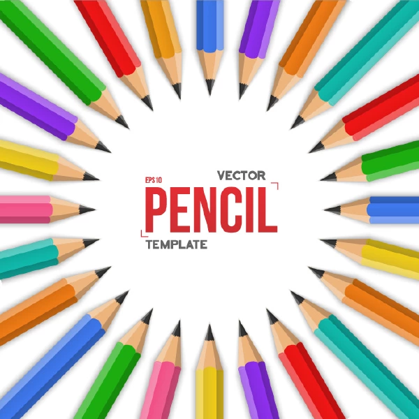 وکتور مداد رنگی