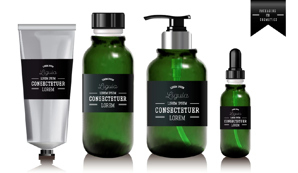 وکتور بطری های شیشه ای