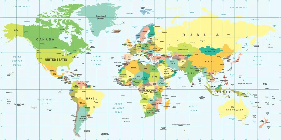 وکتور نقشه کشور های جهان