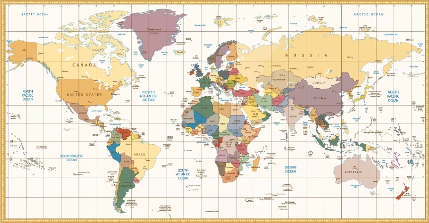 وکتور نقشه کشور های جهان