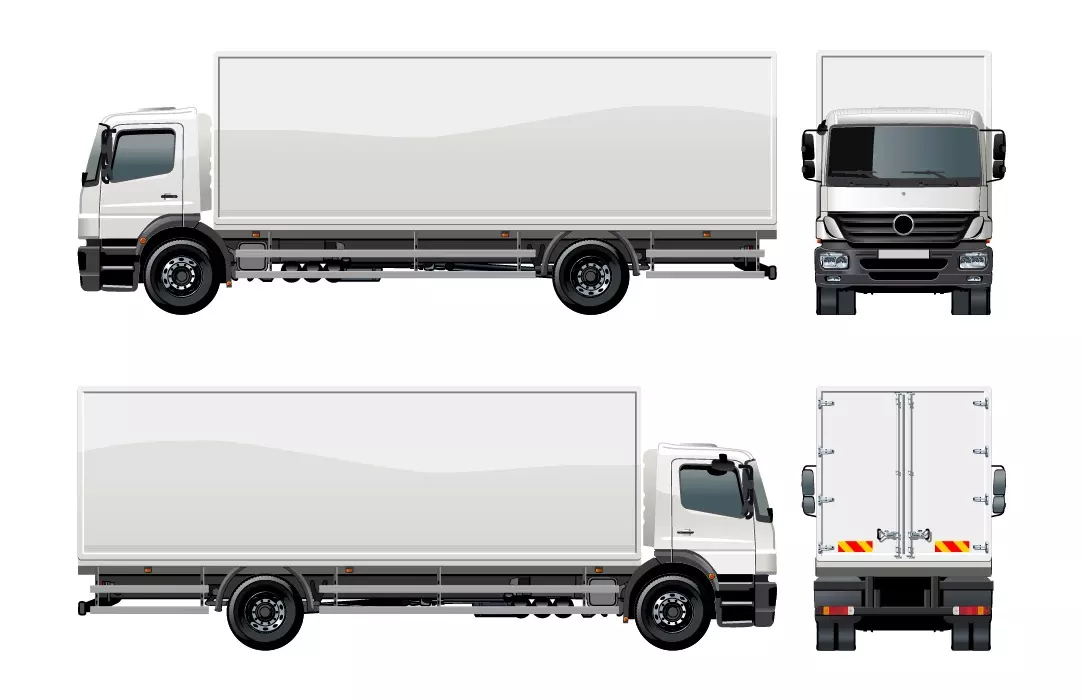 وکتور تریلی و اتاق حمل بار