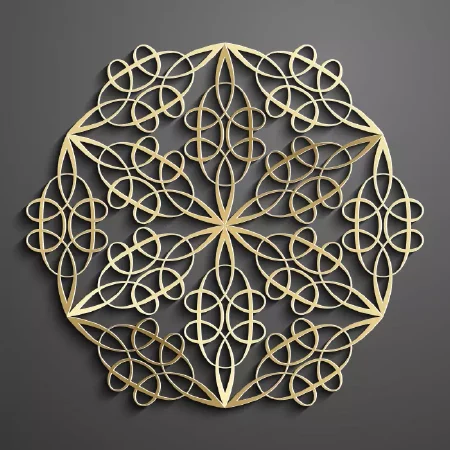 دانلود وکتور طرح و الگوی سنتی اسلامی طلایی