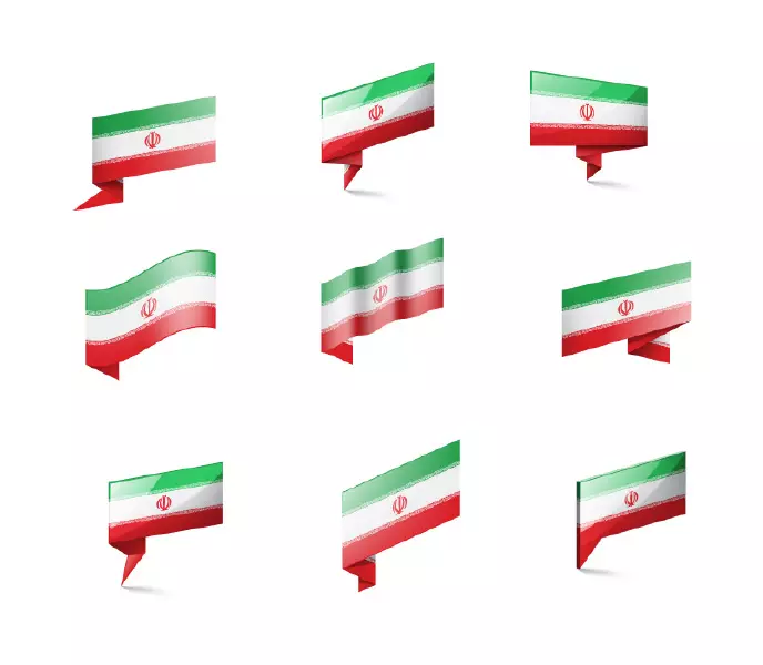 وکتور مجموعه پرچم کشور ایران