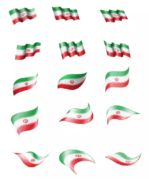 وکتور پرچم های جمهوری اسلامی ایران شماره پنج