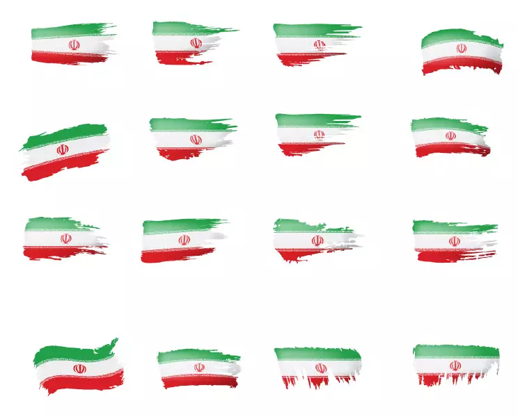 وکتور پرچم های جمهوری اسلامی ایران شماره هفت