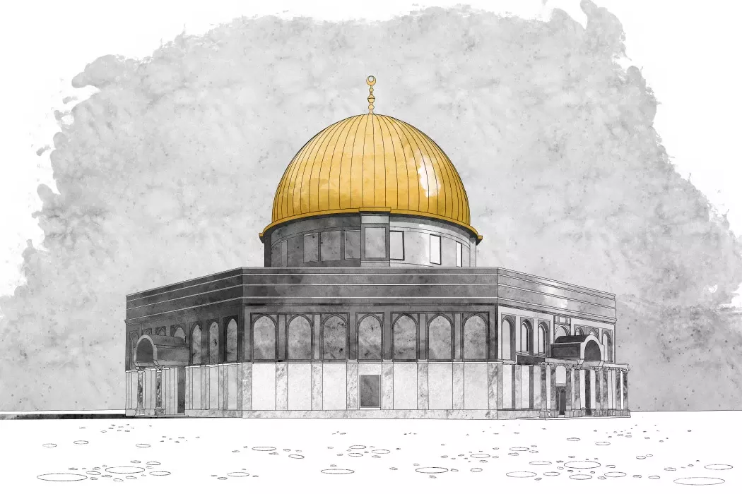 وکتور طراحی هنری مسجد الاقصی فلسطین