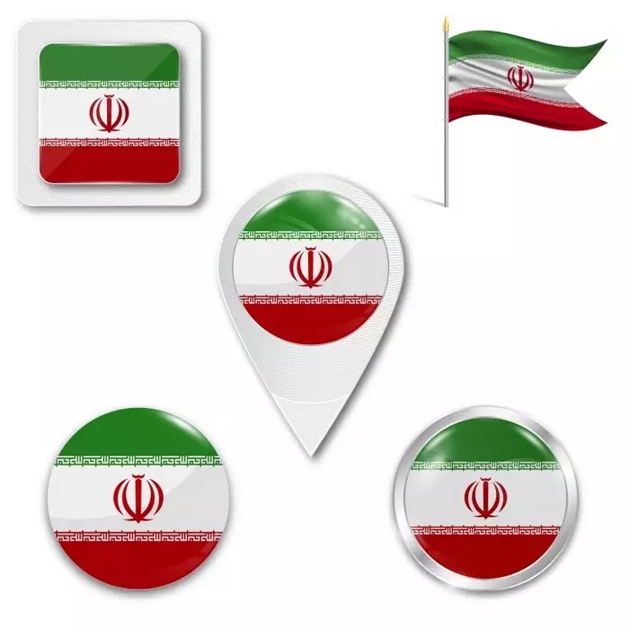 وکتور پرچم های کشور ایران شماره یک