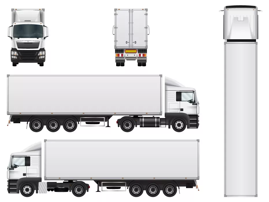 دانلود وکتور تریلر و طرح اتاق کانتینر