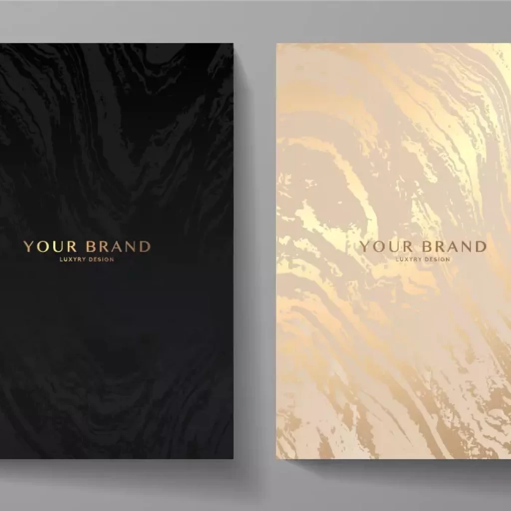 دانلود وکتور ست قالب آماده لوکس طلایی