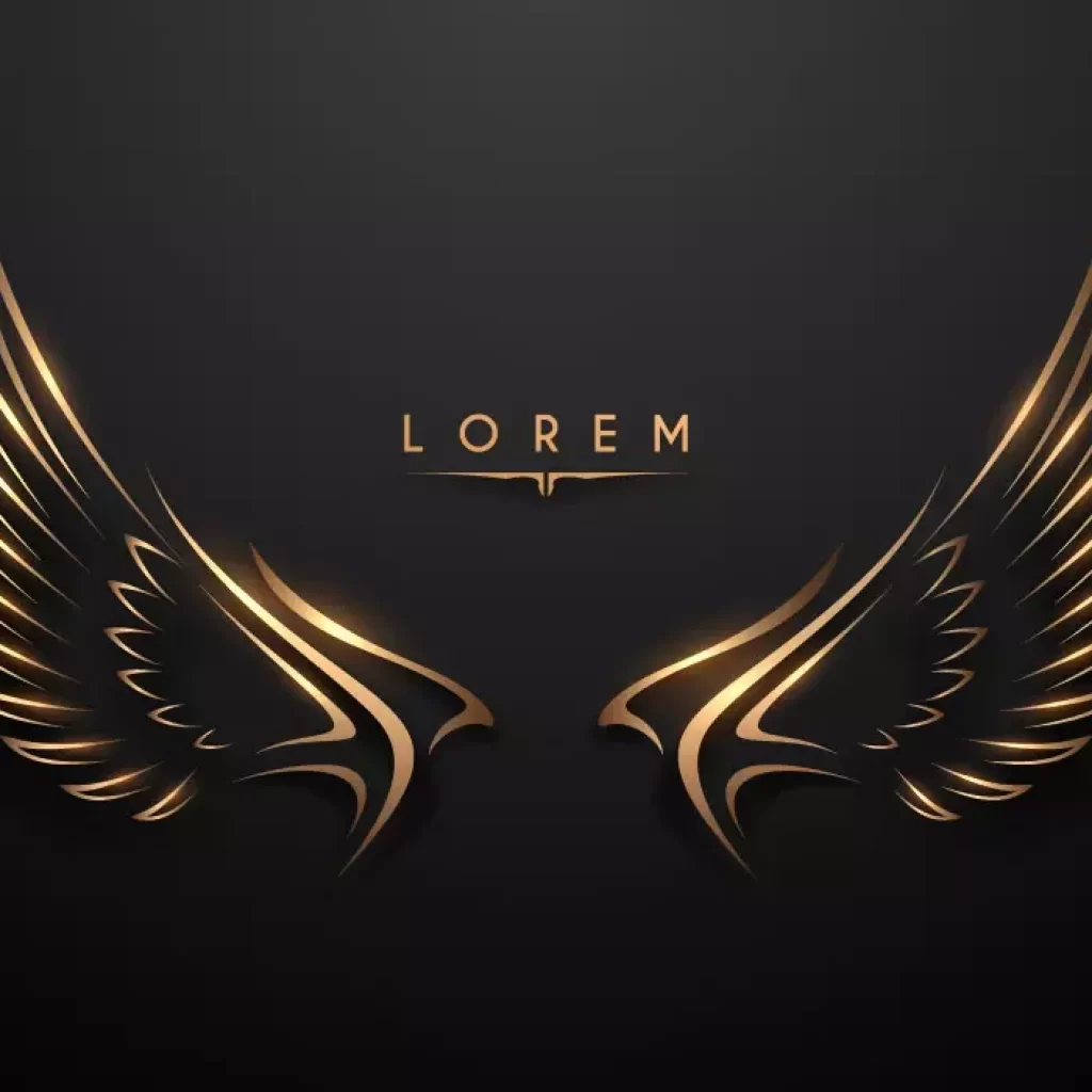 دانلود وکتور زمینه و طرح لوگو لوکس بال طلایی