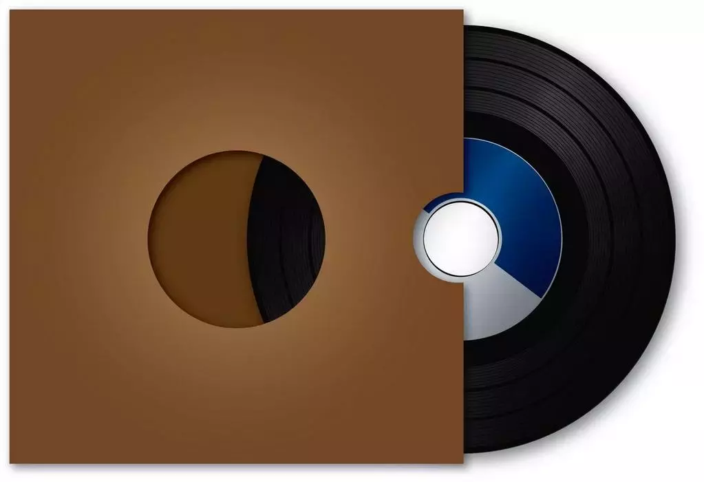 وکتور صفحه گرامافون واقع بینانه