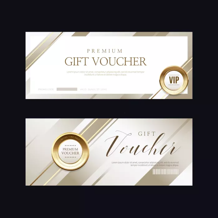 Golden luxury card template vector