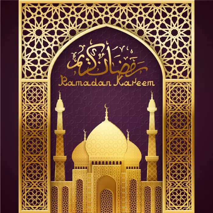دانلود وکتور طراحی لوکس مذهبی ماه رمضان