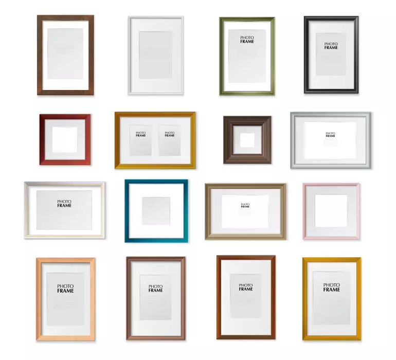 Vector of different wooden frames