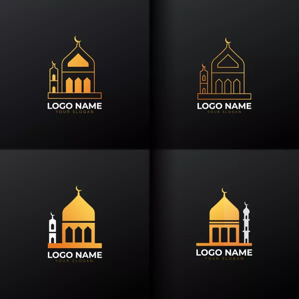 وکتور ست لوگو مذهبی مسجد