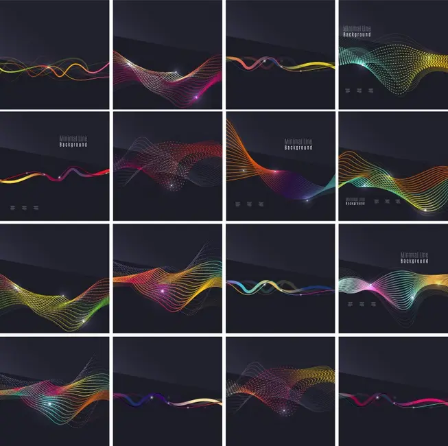 وکتور کلکسیون پس زمینه رنگارنگ سه بعدی شماره یک