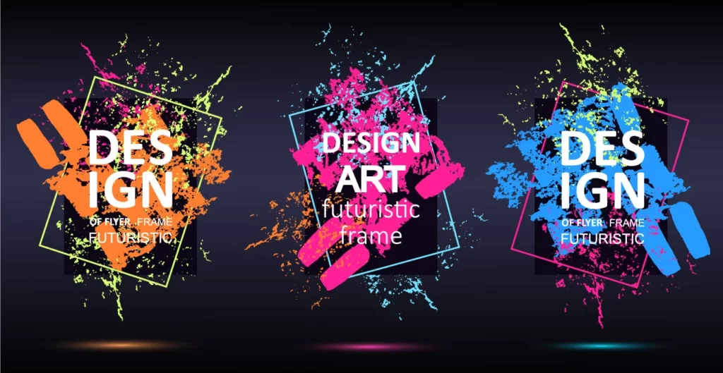 دانلود وکتور طراحی المان طراحی رنگارنگ