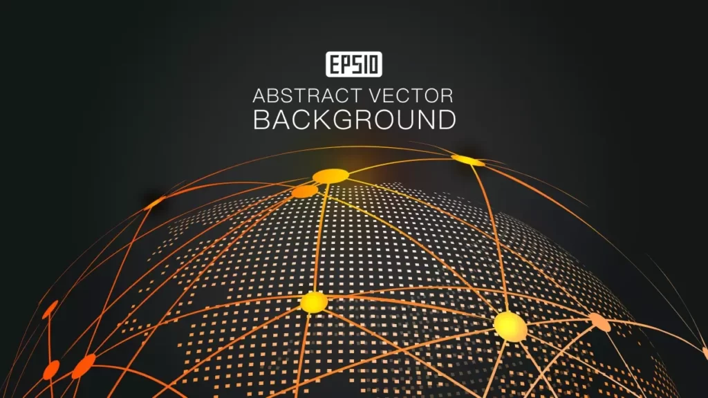 دانلود وکتور پس زمینه کره زمین و تکنولوژی