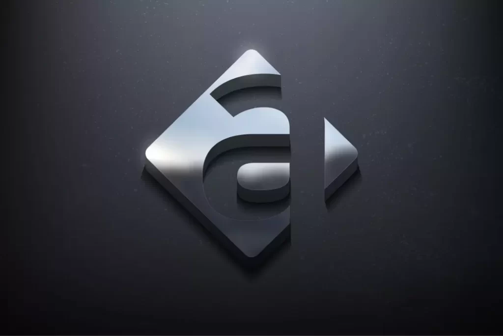 وکتور لوگو فلزی حرف انگلیسی A