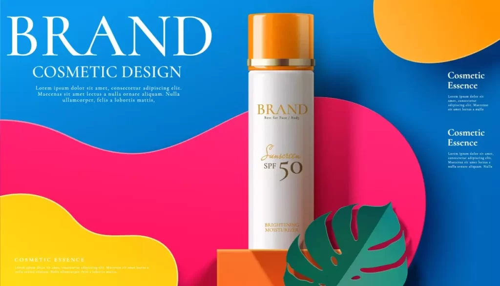 دانلود وکتور تبلیغ لوازم آرایشی