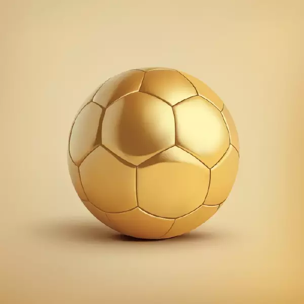 دانلود وکتور توپ فوتبال سه بعدی طلایی