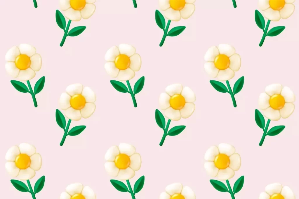 وکتور پس زمینه گل سه بعدی