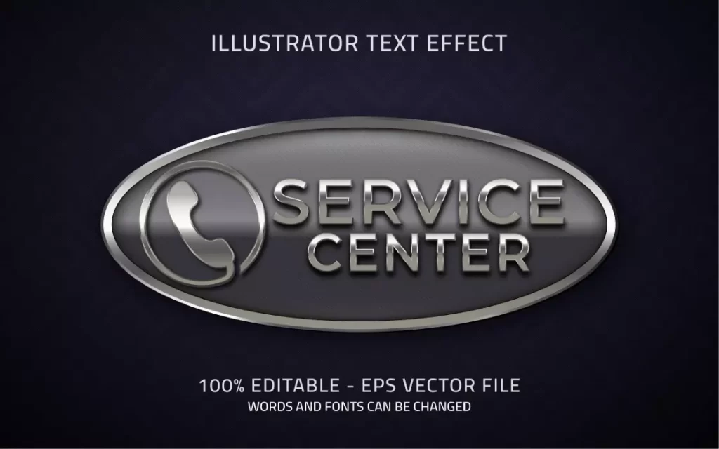 دانلود وکتور عنصر طراحی فلزی تماس با ما