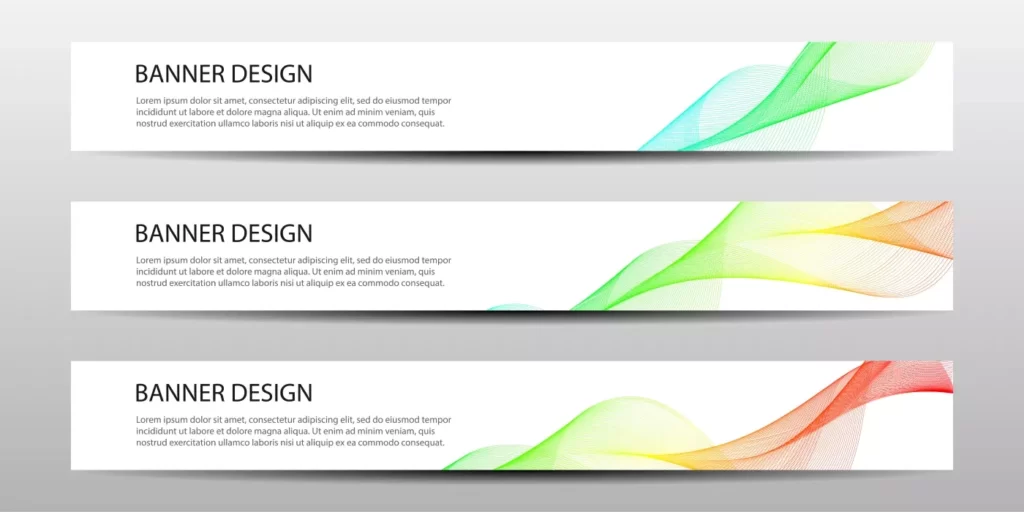 دانلود وکتور قالب بنر و هدر سفید مدرن