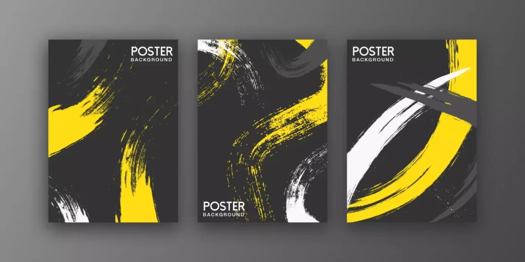 وکتور قالب آماده هنری سیاه زرد