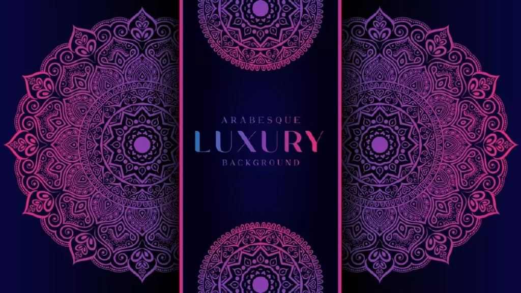 دانلود وکتور زمینه سبک ماندالا لوکس