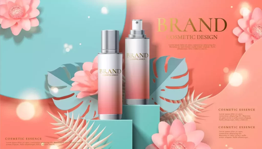 وکتور تبلیغاتی لوازم آرایشی شماره سه