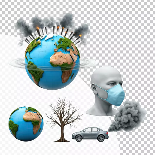 موکاپ سه بعدی آلودگی هوا شماره دو