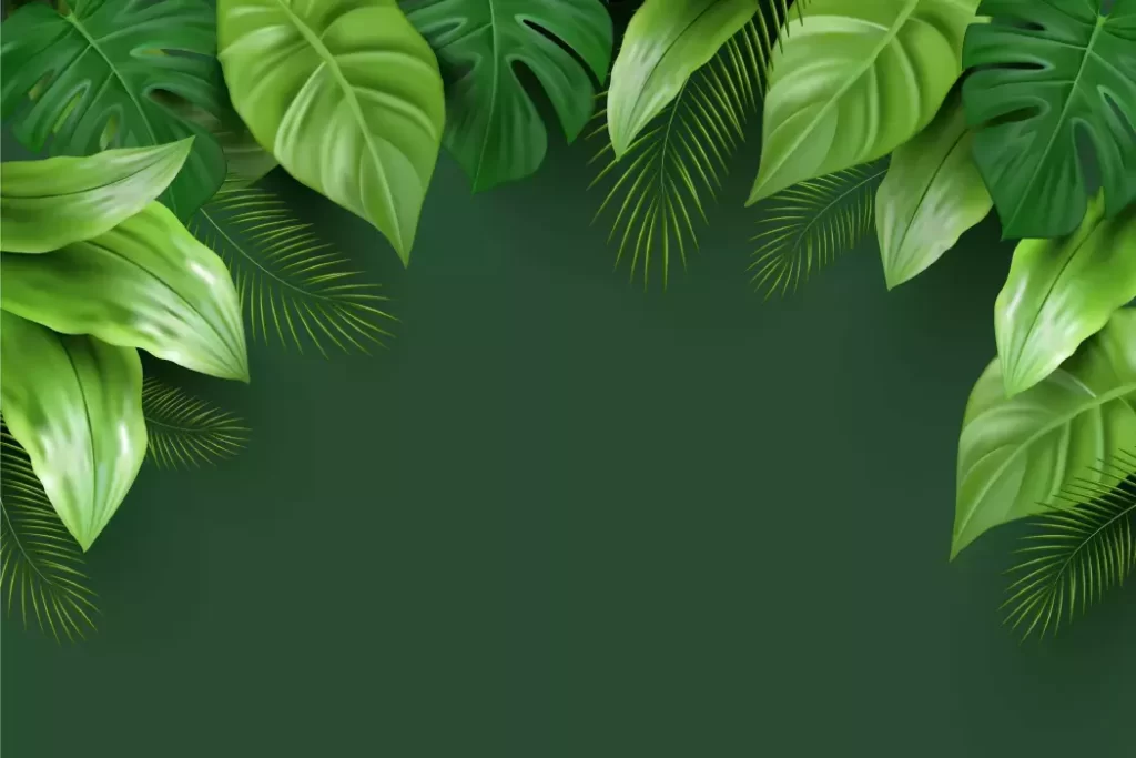 دانلود وکتور طراحی سه بعدی زمینه طبیعت و برگ و جنگل