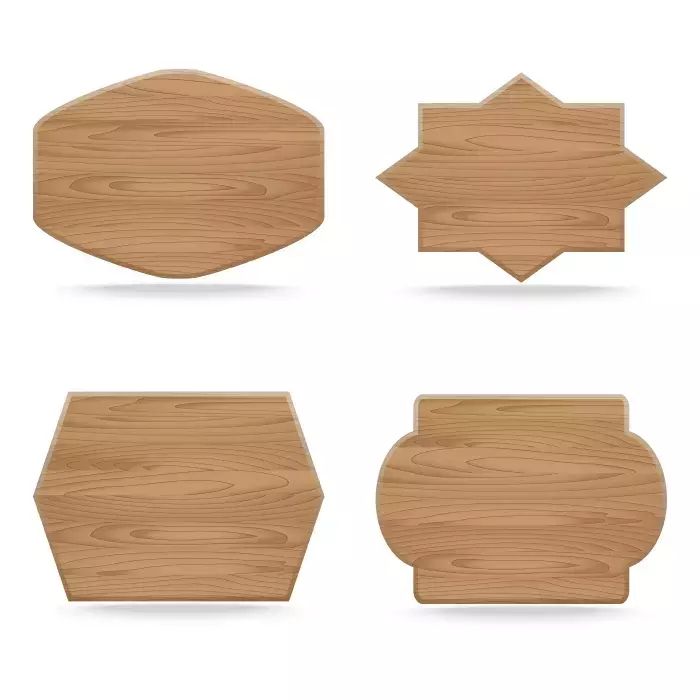 دانلود وکتور مجموعه عناصر طراحی چوبی واقع بینانه