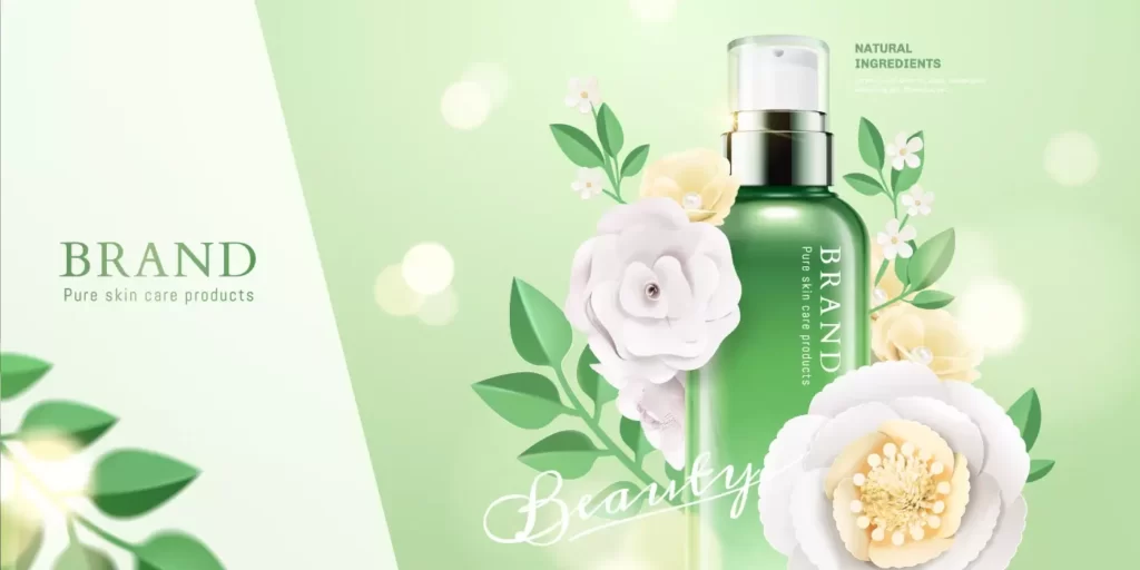 وکتور تبلیغ لوازم آرایش شماره شش