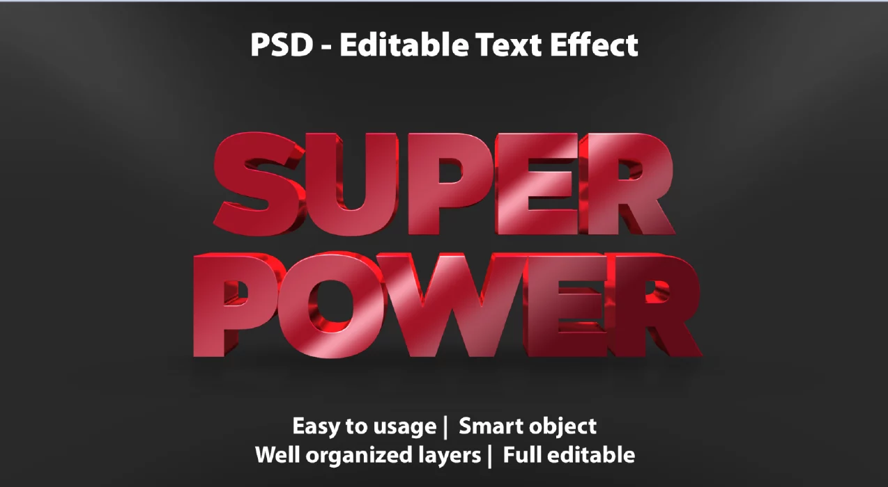 موکاپ فونت انگلیسی قرمز رنگ