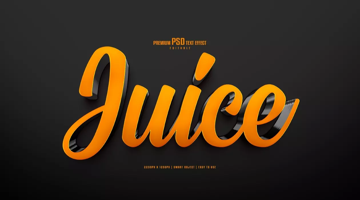 موکاپ فونت انگلیسی زرد رنگ