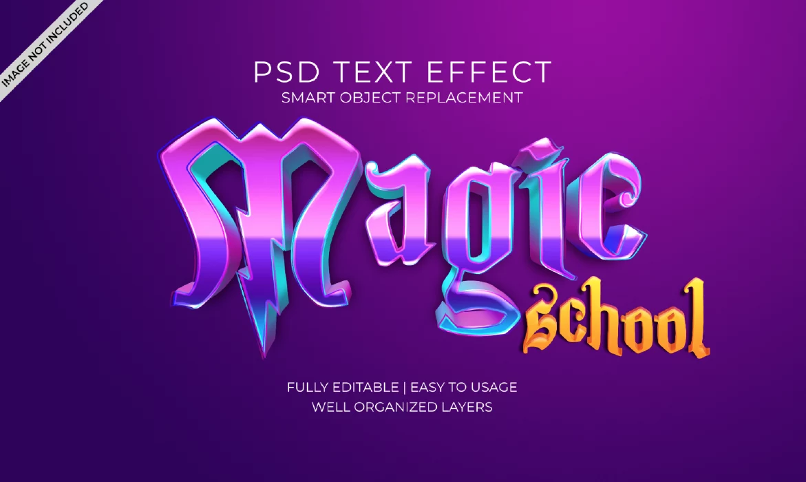 موکاپ فونت انگلیسی بنفش براق