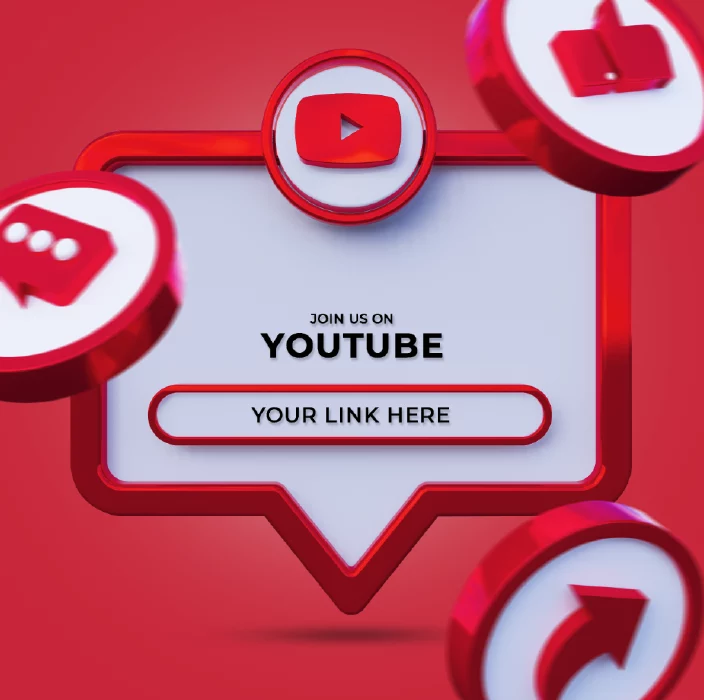 موکاپ سه بعدی یوتیوب