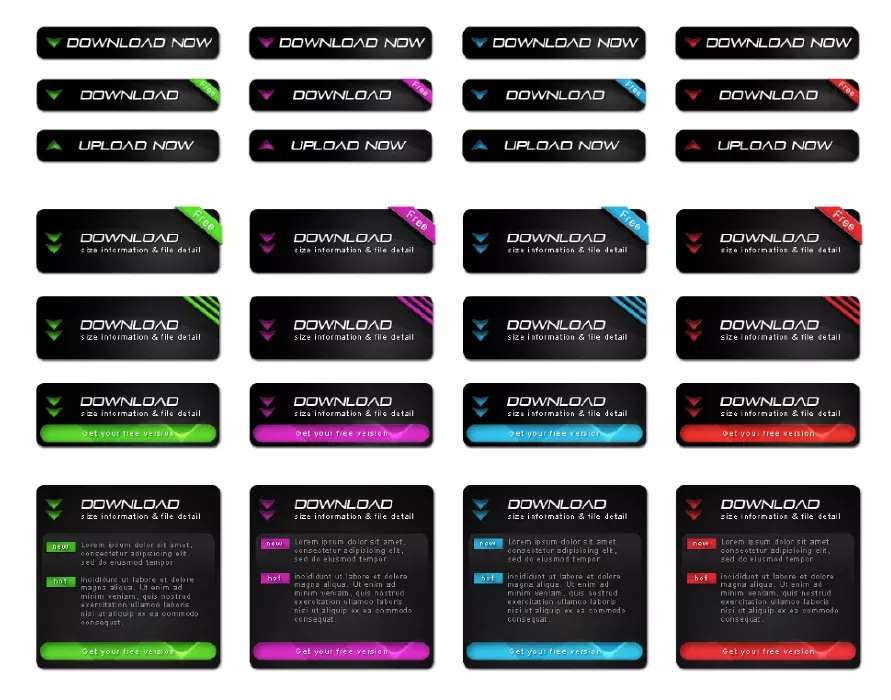 موکاپ المان طراحی دکمه شماره یک