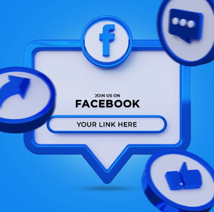 موکاپ سه بعدی فیس بوک