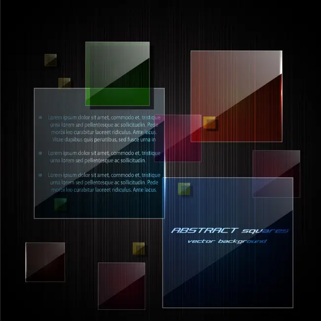 وکتور پس زمینه شیشه ای شفاف رنگارنگ